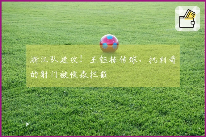 浙江队进攻！王钰栋传球，托利奇的射门被侯森拦截